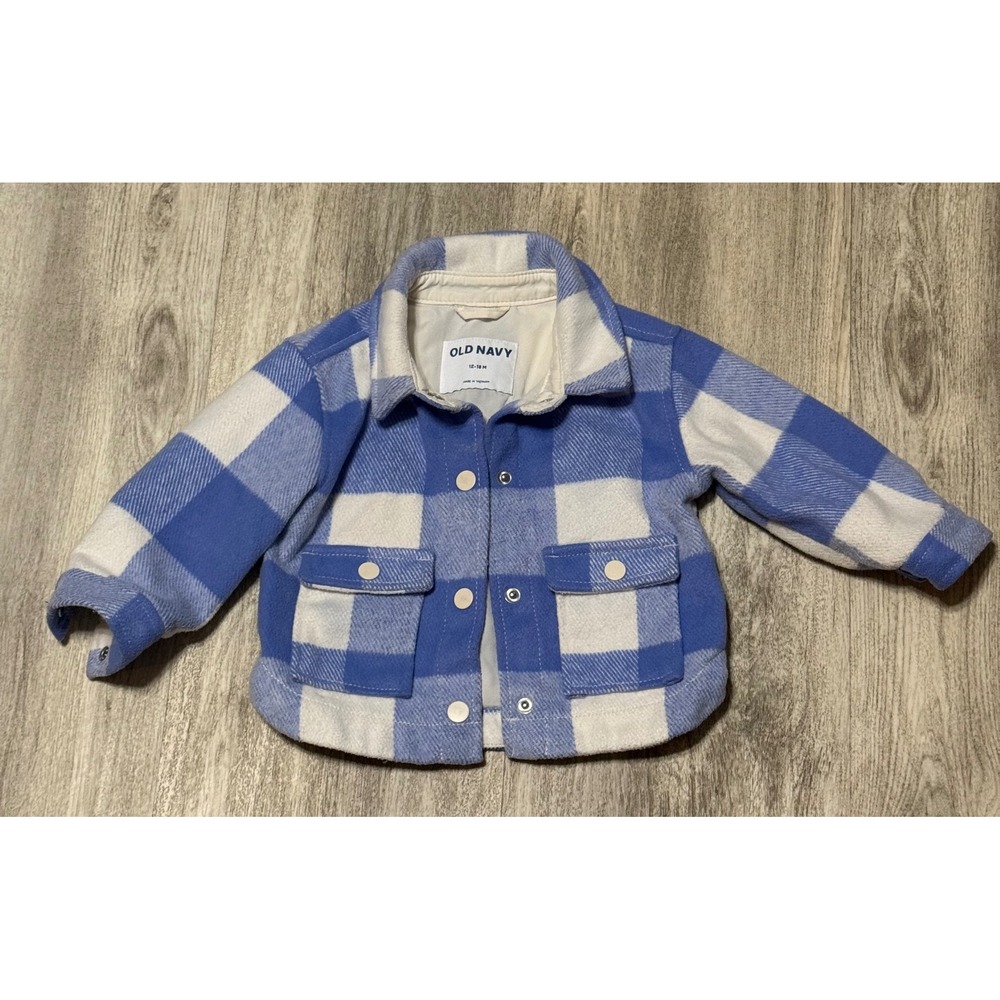 Darling Old‎ Navy snap flannel jacket 12-18 months
